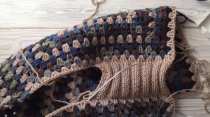 ? МК жилет крючком и рукава спицами "Бабушкин квадрат" ? вязание крючком ? вязание спицами