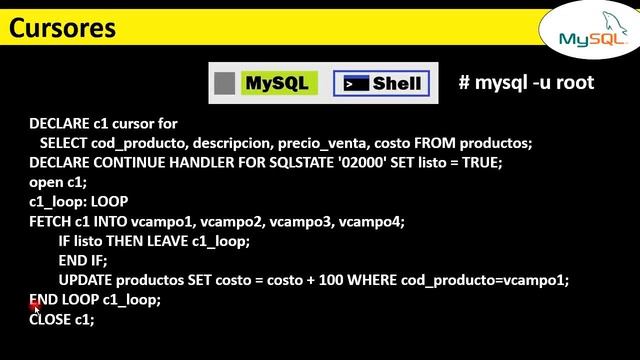 Aprende a usar cursores de datos en MySQL смотреть онлайн