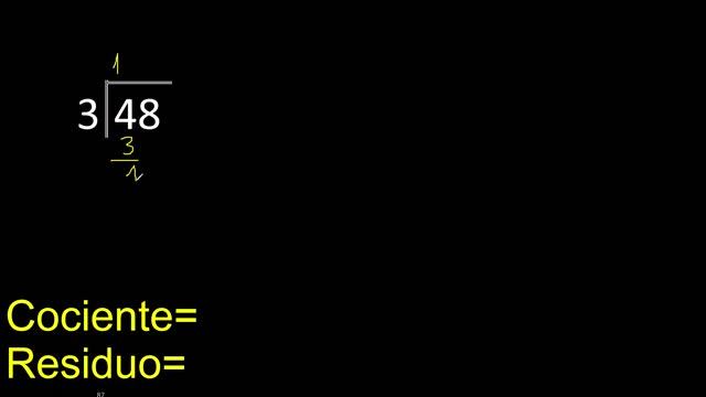 Dividir 48 entre 3 , division exacta . Como se dividen 2 numeros смотреть онлайн