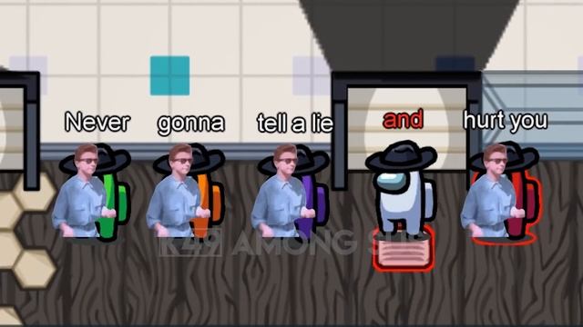 RickRoll but it's Among Us ("Never Gonna Give You Up" song) смотреть онлайн