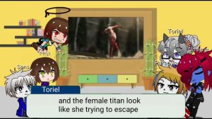 Undertale reacts to Aot/demon slayer p2