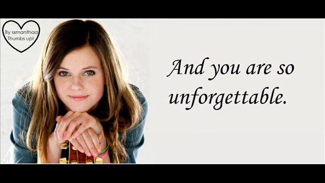 Tiffany Alvord - unforgettable lyrics смотреть онлайн