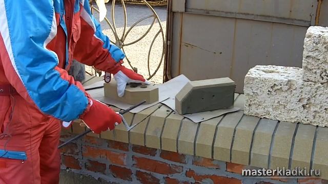 Кондуктор для кладки карниза - [© masterkladki] смотреть онлайн