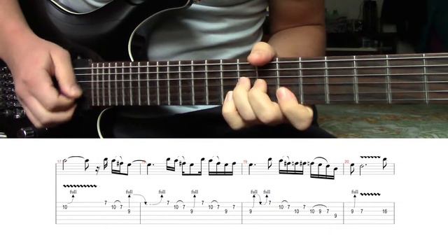 Skin O' My Teeth Guitar Solo Lesson Megadeth with tabs смотреть онлайн
