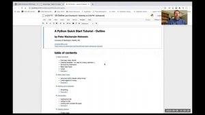 Python Quickstart Tutorial: Introduction and Outline