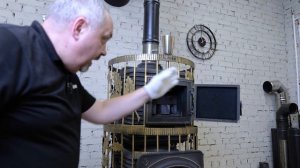 Банная печь Эверест Лёгкий пар ПРОФИ по-серому. Заливаем по полной!