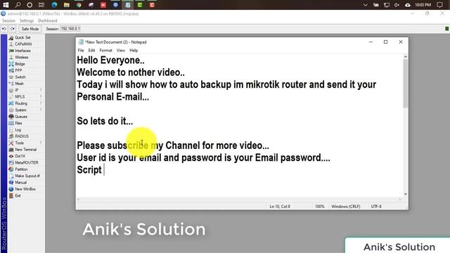 How to auto backup in MikroTik router and send your E-mail | Latest Video 2021 |