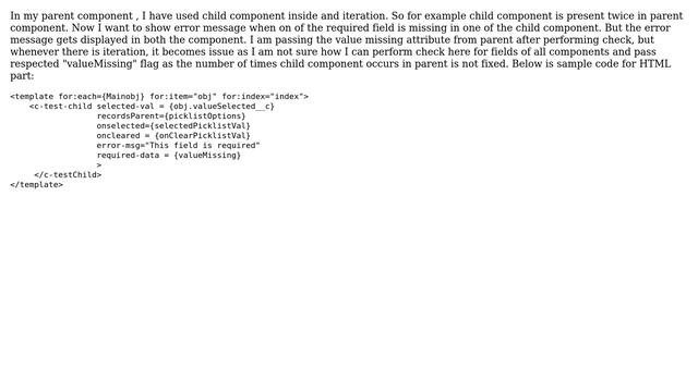 Error handling for iterable child component inside parent in lightning web components (LWC) смотреть онлайн