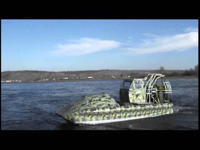 Грузовая аэролодка Пиранья-6 с лёгкой двухместной кабиной смотреть онлайн