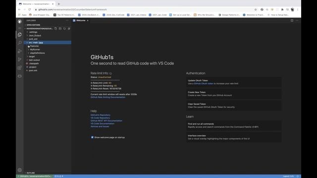 Git Hub - Cool Feature (Open Repo Code in Visual Studio Code Directly)