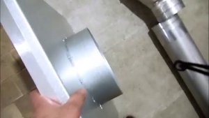 Дымоход 130/230 мм со съёмной метровой трубой. Сталь aisi 321 толщиной 1мм.