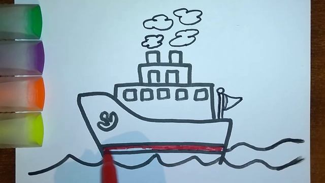 draw to yacht for kids | нарисовать яхта для детей | rita en yacht för barn смотреть онлайн