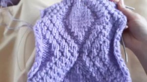 Узор "Ромбы" из лицевых и изнаночных спицами #узорыспицами #ромбыспицами