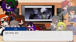 Fnaf react to fandoms | naruto | fnaf Gacha club react