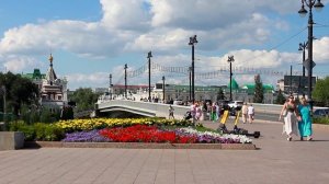 Футаж_Город Омск, Вид на Юбилейный мост