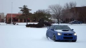 2005 Subaru WRX STI in the snow
