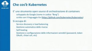 Azure Day Rome 2019:  Utilizzare Azure Kubernetes Service per i nostri database Sql Server