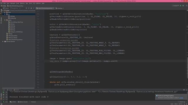 Modern OpenGL programming in Python - part 09 - texturing a quad смотреть онлайн
