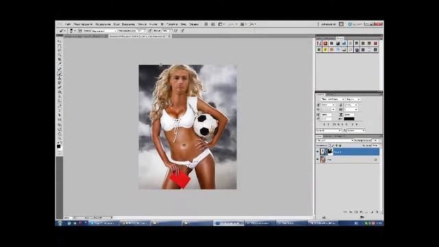 идеальный футболист в Photoshop CS6 смотреть онлайн