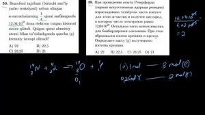 50-test davriy qonun va davriy sistema. Тест 49 периодический закон и периодическая система.