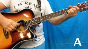 Как играть на гитаре аккорд А