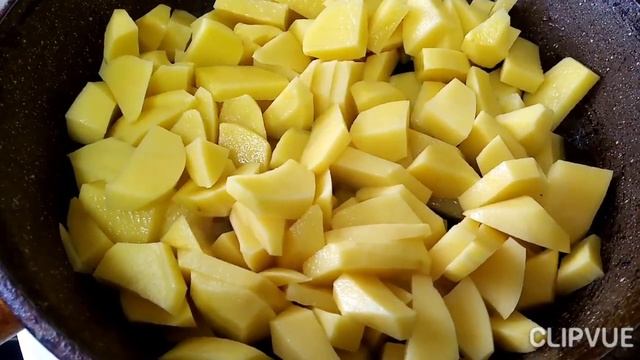 Жареная картошка с шампиньонами!