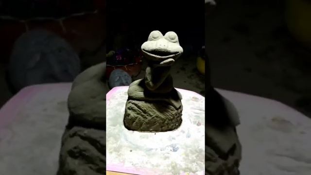 Скульптура  лягушки из цемента Мастерская Анны Остапченко, https://youtube.com/@ostapfamilylife5844