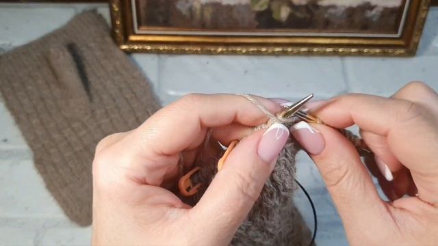 Митенки из альпаки Связанные на двух спицах.МК для новичков для быстрого, легкого  приятного вязани