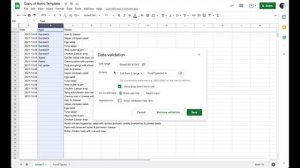 Google Sheets How to create Drop-Down Lists  from a range using Data Validation