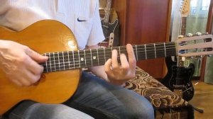 Несёт меня течение-Ю. Антонов (как играть на гитаре аккорды)