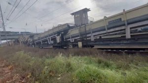 Снегоуборочный поезд в Ростове-на-Дону