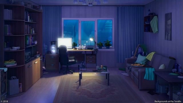 Anime room live wallpaper ➜ | 4K | смотреть онлайн