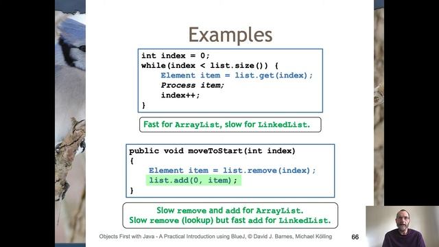 Chapter 4, video 4: ArrayList vs LinkedList