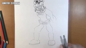 How to draw Molten Freddy, FNaF, Как нарисовать Расплавленного Фредди, ФНаФ