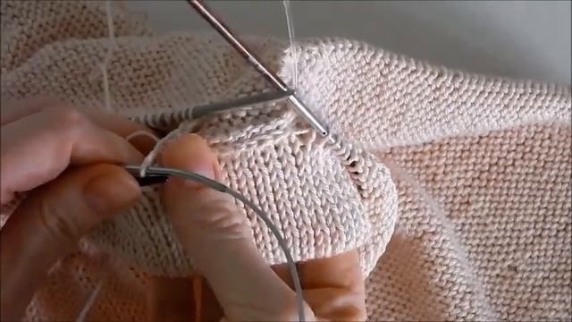 Простая вязаная юбка - трапеция спицами для женщин МК Часть 2 Вязание пояса под резинку, подгиб низ