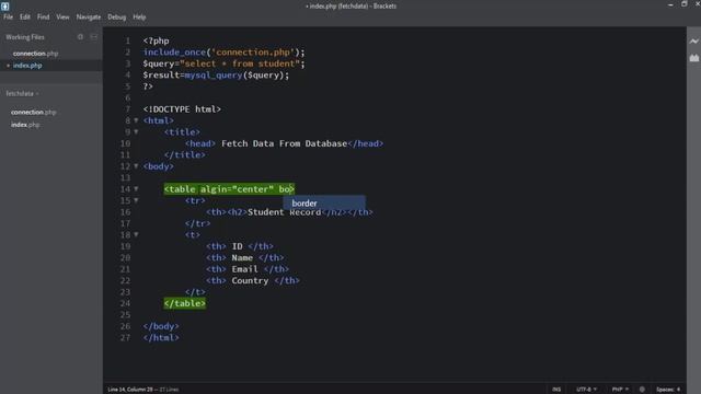 How to Fetch Data From Database in PHP And Display HTML Tables смотреть онлайн