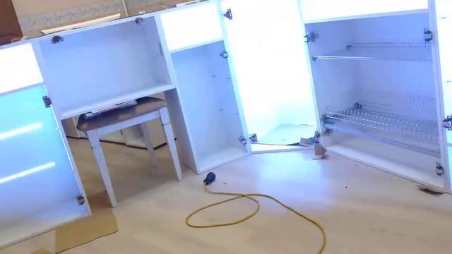 Светодиодная подсветка, кухня, массив дуба смотреть онлайн