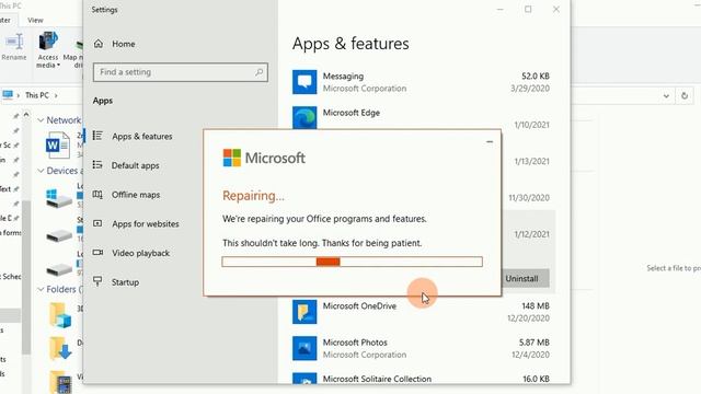 The application was unable to start correctly 0xc0000142 Click OK to close the application MS Offic