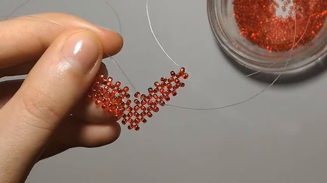 Объёмное сердечко из бисера смотреть онлайн