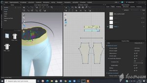 CLO 3D 1 часть - пояс на трикотажных брюках со шнурком