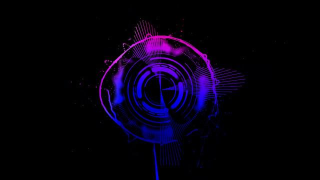 Футаж HD. Круглый, цветной эквалайзер 2.На черном фоне смотреть онлайн