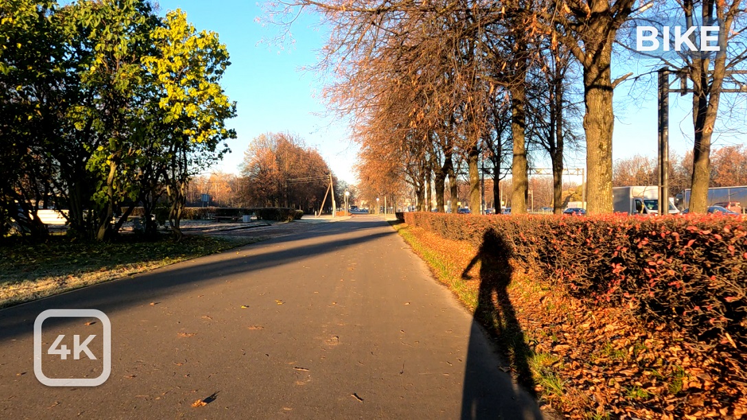 Велопрогулка в осеннее утро. Санкт-Петербург [4K] / Cycling on an autumn morning. Saint-Petersburg