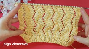 АЖУРНЫЙ УЗОР СПИЦАМИ ЗигЗаг 236 Вязание Узоры спицами