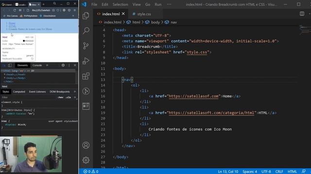 Criando Breadcrumb com HTML e CSS смотреть онлайн