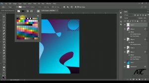 How to make modern gradient cover page design in photoshop CC 17 || NTC tutorial || 2K19 ||