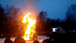 Масленица в СПб 2016, Сжигание чучела