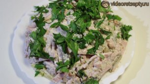 Салат с ветчиной и огурцами - Ham salad