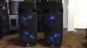 Adkins Pro Audio Lighted Powered Dual 15" DJ Speaker - 3000 Watts