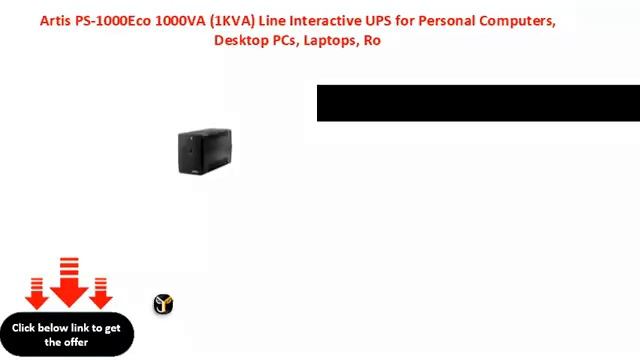 Artis PS 1000Eco 1000VA 1KVA Line Interactive UPS for Personal Computers, Desktop PCs, Laptops, Ro смотреть онлайн