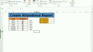 Excel for Teachers - How to Create Attendance Report